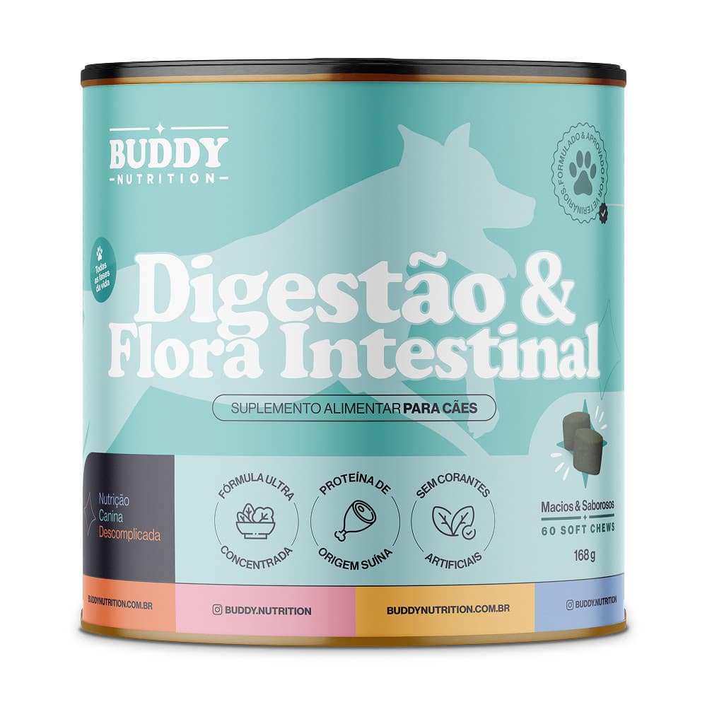 Suplemento Cães Digestão Flora com Pré-bióticos e Probióticos 168g