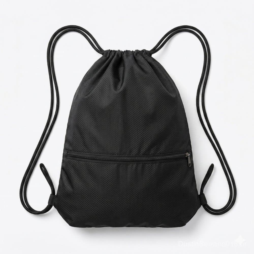Mochila Esportiva Impermeável Preta Lisa para Academia e Futebol