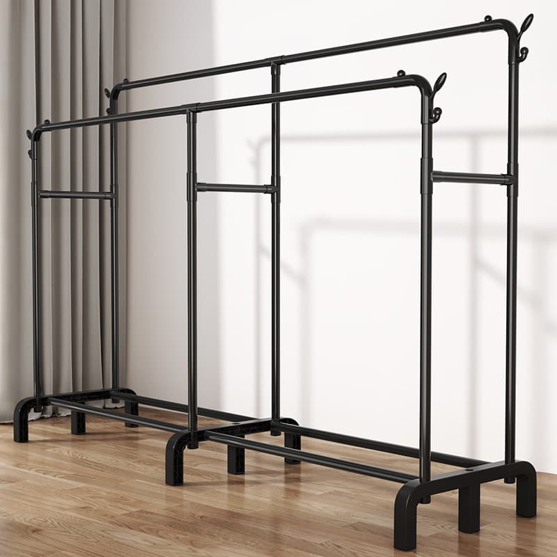 Cabide rack de secagem doméstico rack de chão ao teto quarto cabide simples dormitório interior dobrável armazenamento r