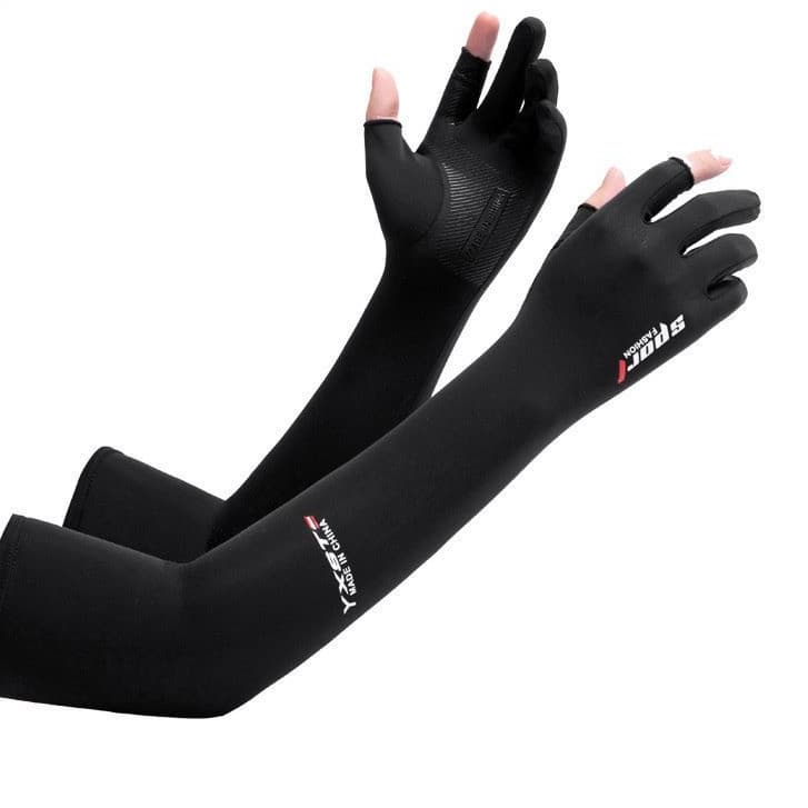 Luvas de Dedo Cortado com Resfriamento SPF50 Meias de Mão de Seda Gelo para Motocicleta MTB Ciclismo