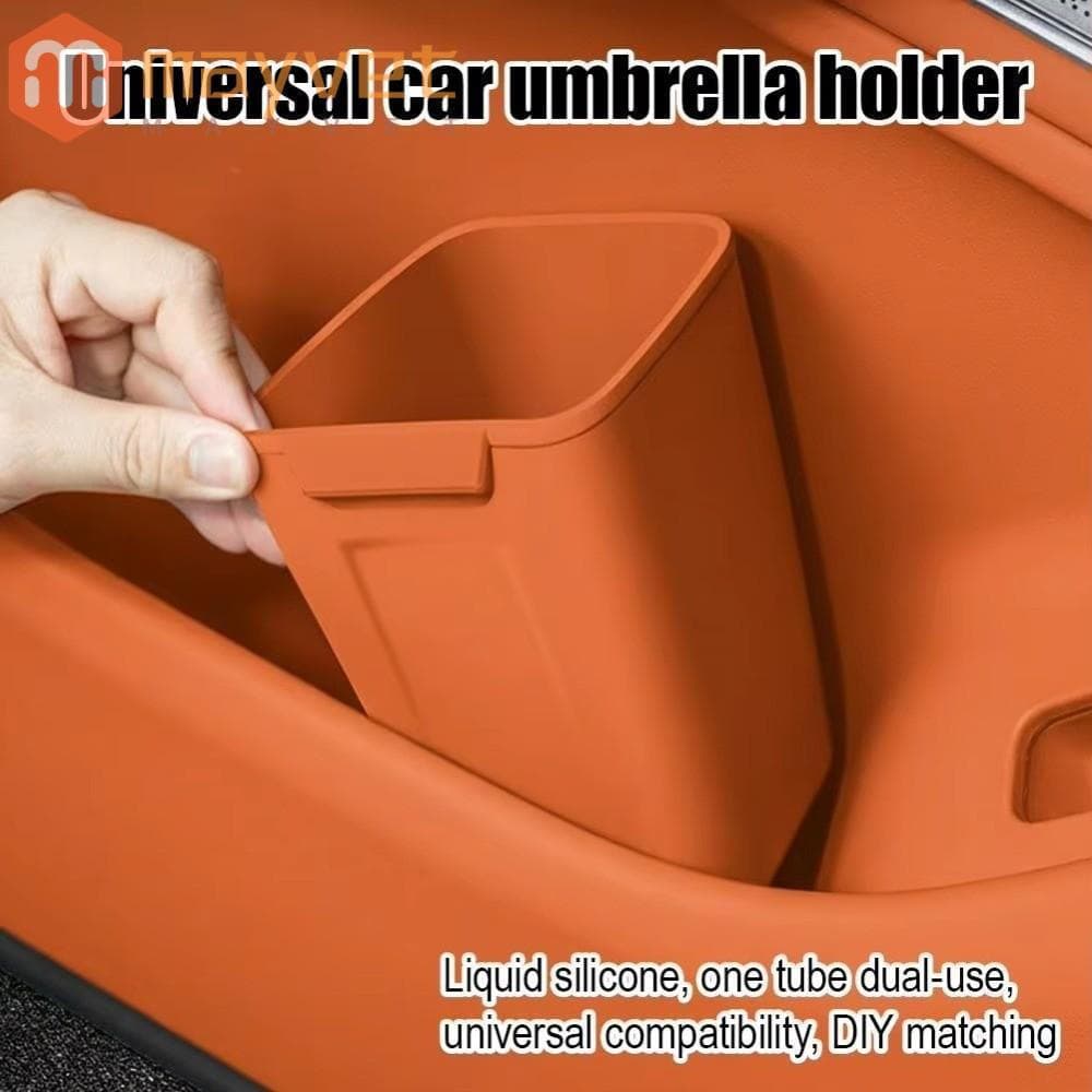 MAYVET Caixa De Armazenamento Para Porta De Carro , Lata De Lixo Organizadora Automática De Silicone Lixeira Quadrada Su