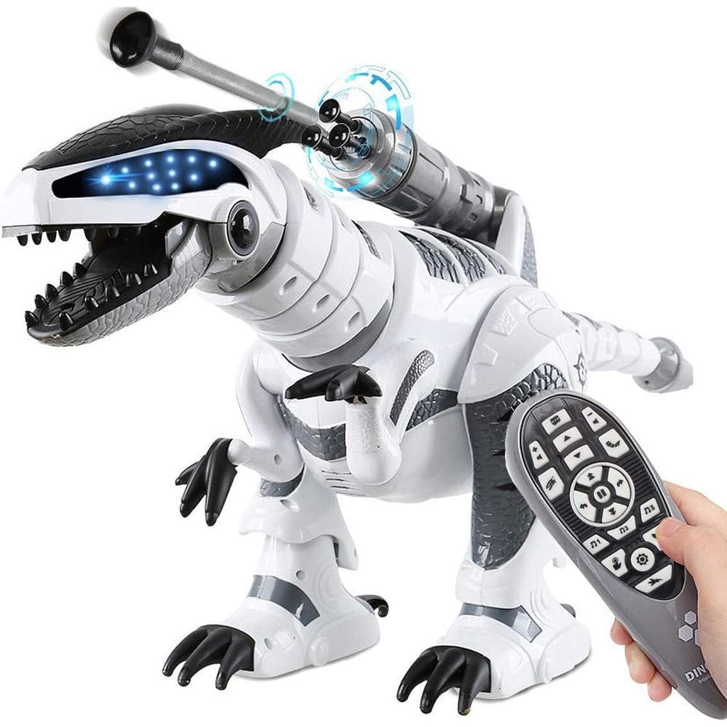 Robô Dinossauro RC Fistone, Brinquedo Inteligente Interativo com Controle Remoto Eletrônico, Robô que Anda, Dança, Canta