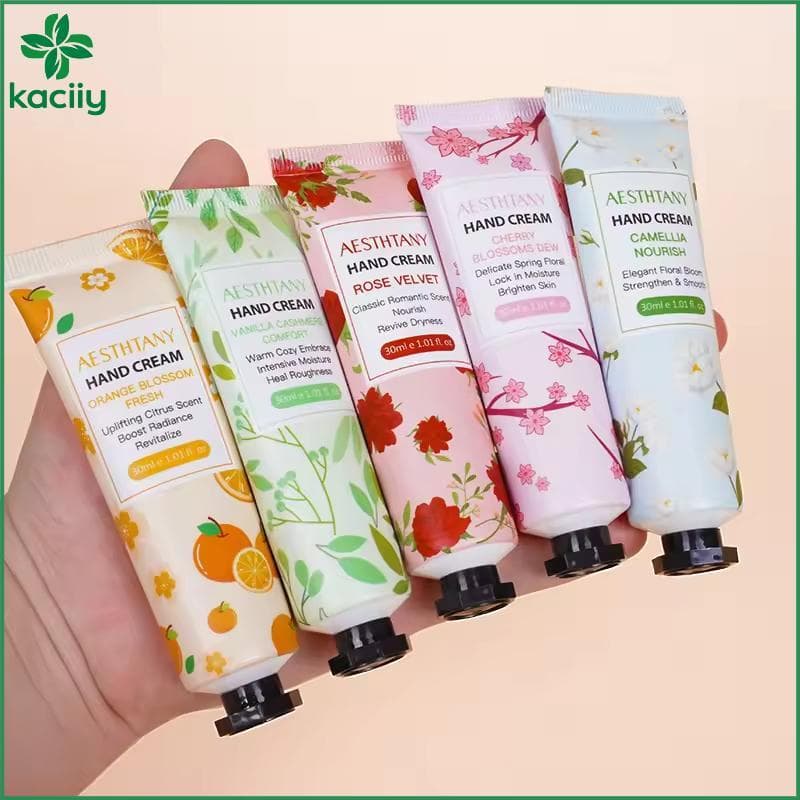 Conjunto De Creme Floral Para Mãos AESTHTANY 5-Pa | Hidratar E Reparar Secas De Craed BR