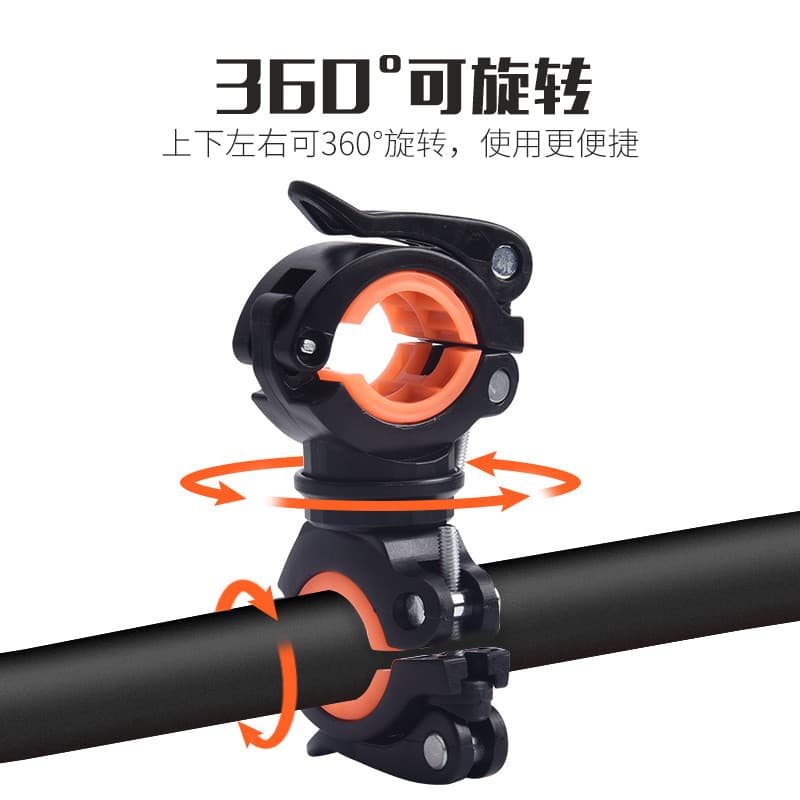 Suporte de luz da bicicleta Mountain Bike clipe luz farol lanterna áudio rotativo suporte fixo suporte da lâmpada equipa