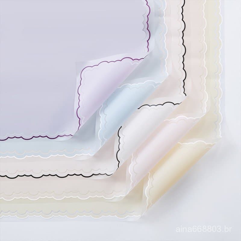 Novo papel de embrulho para flores estilo lenço pequeno, material de embrulho para flores em filme gelatinoso à prova d'