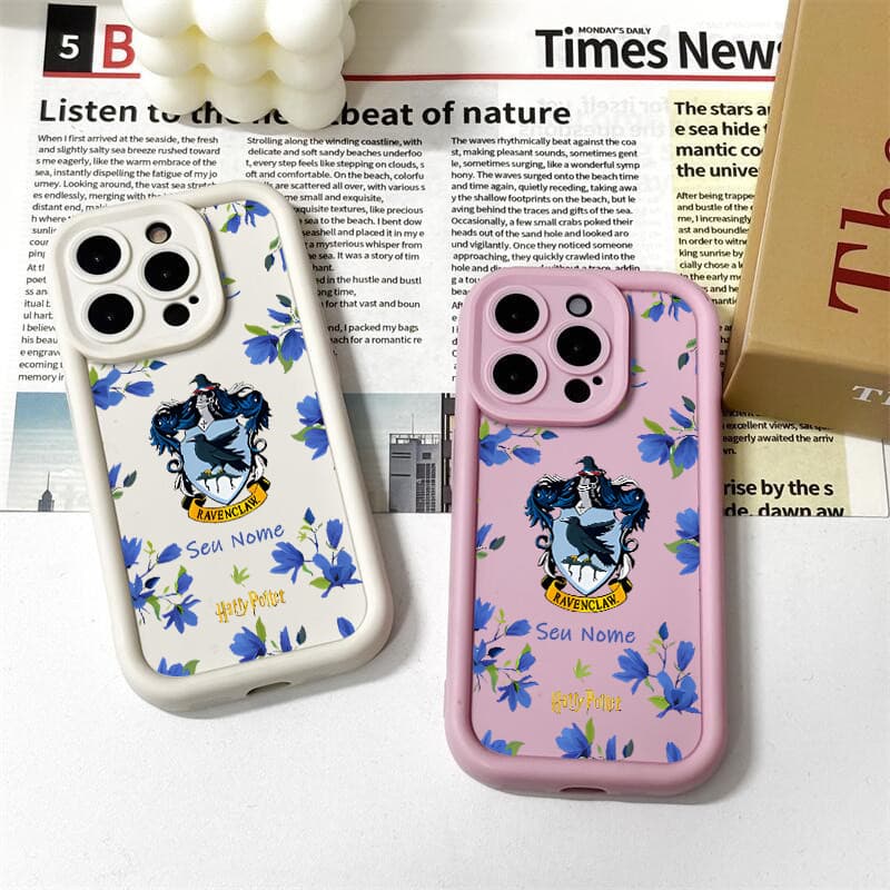 Capinha celular personalizada Padrão de Corvinal em Harry Potter para iPhone 11 12 13 16 17 15 14 pro max 15 Plus capa