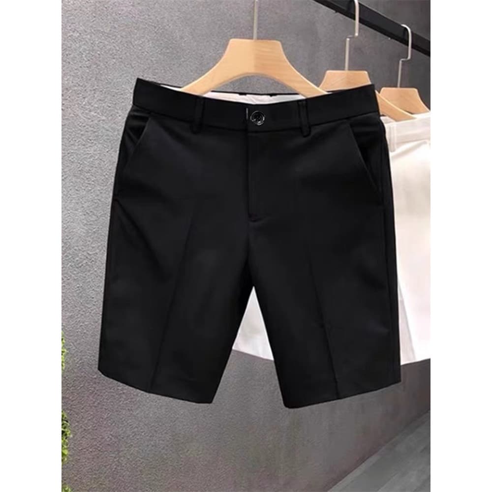 2026 verão fino Shorts de seda gelo versão coreana magro-ajuste calças de cinco pontos masculino Street Wear em linha re