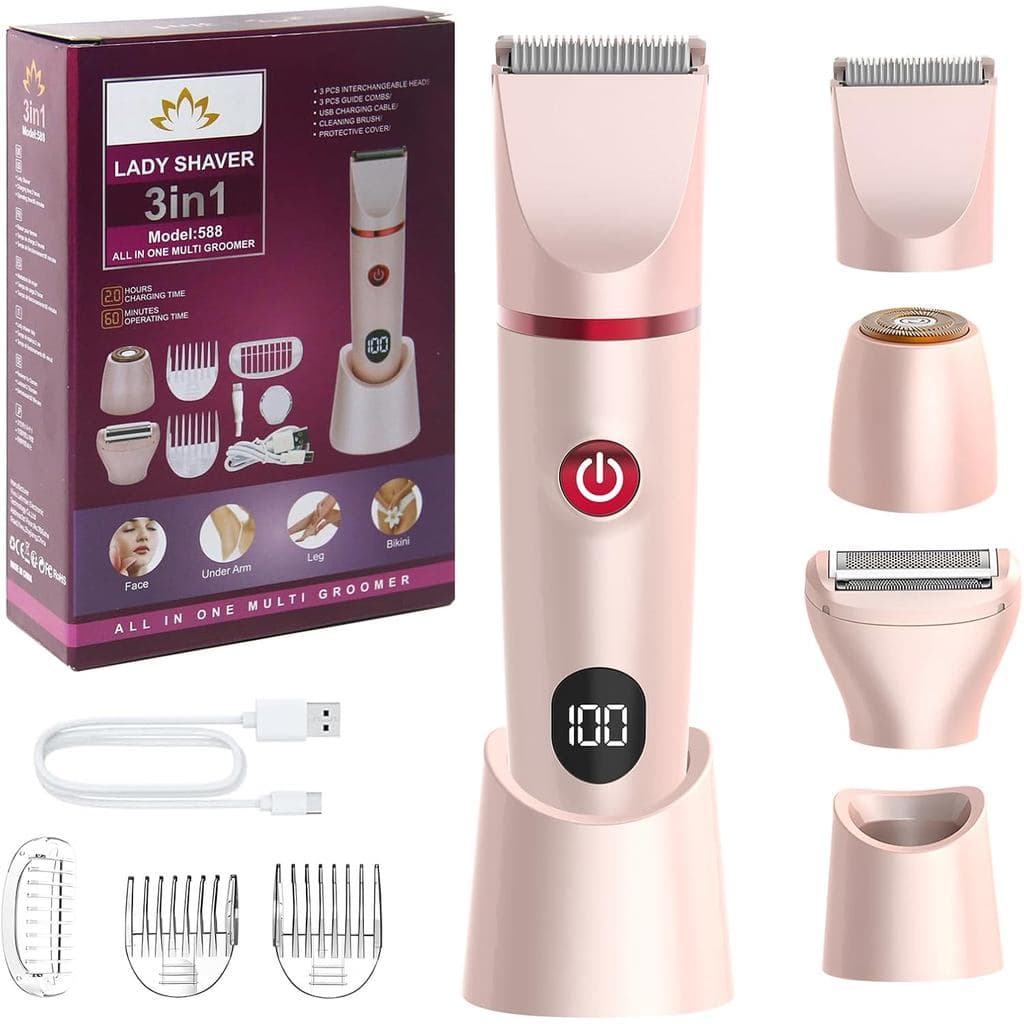 Depilador feminino, depilador feminino 3 em 1, depilador para áreas íntimas femininas, depilador elétrico feminino, adeq