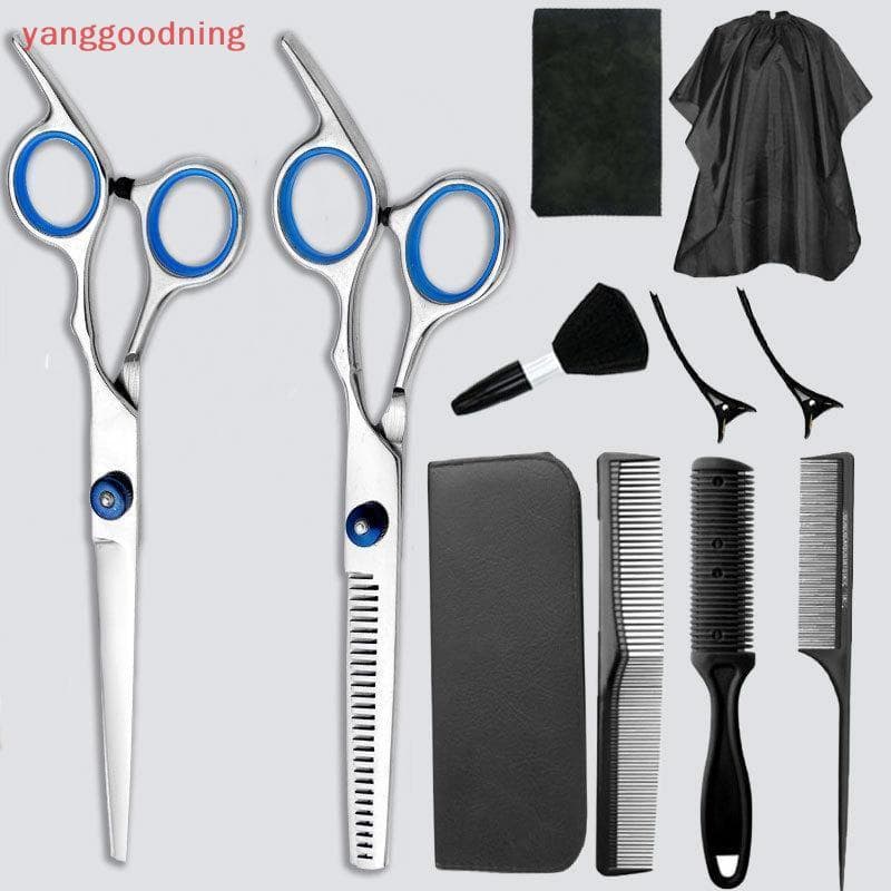 (YGN) Conjunto Profissional De Tesouras De Corte De Cabelo Em Aço Inoxidável Com Pentes De Tesoura De Desbaste , Bolsa P