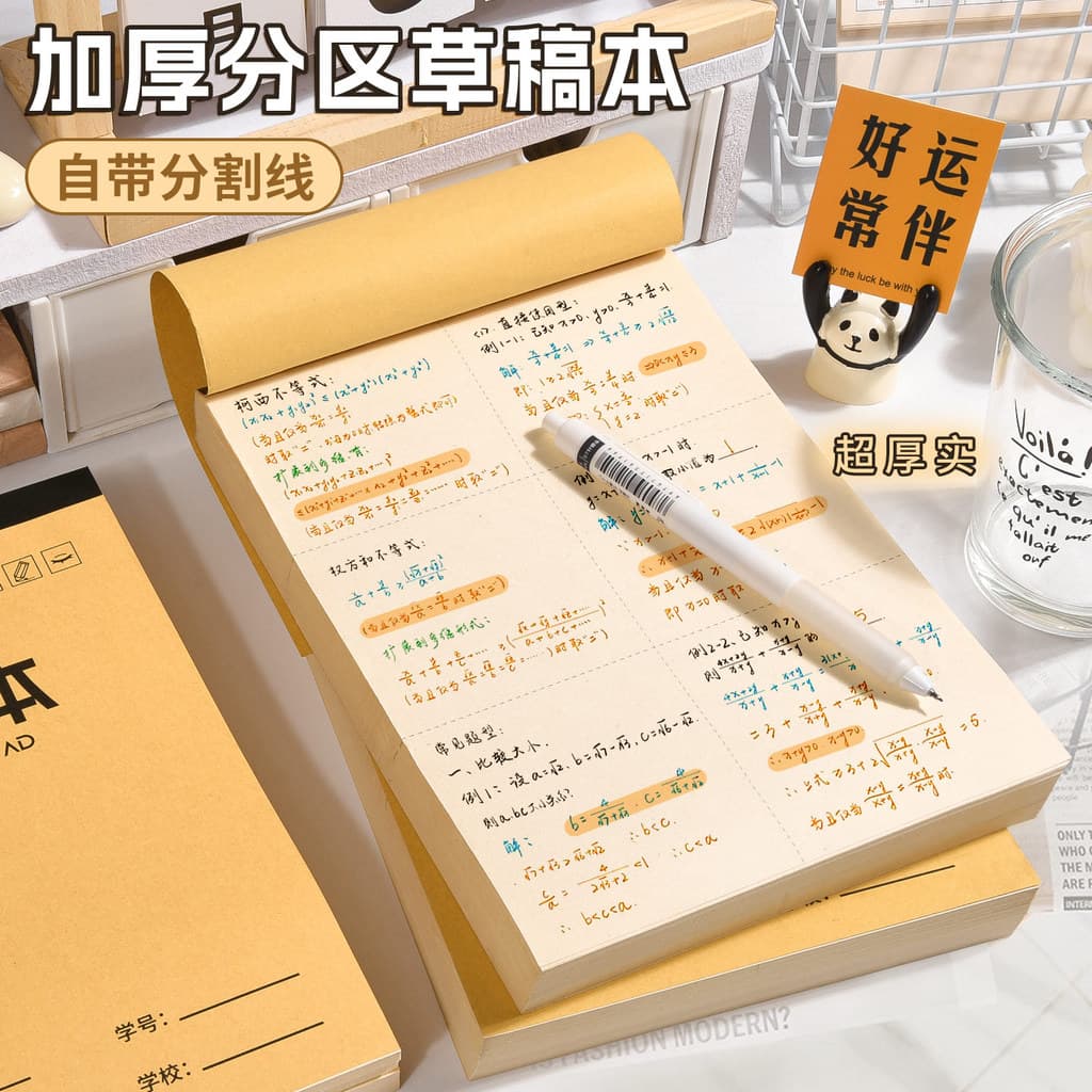 Papel de sucata de cálculo Vertical japonês Alunos da escola primária Divisória dedicada Scrapbook Bege Proteção para os