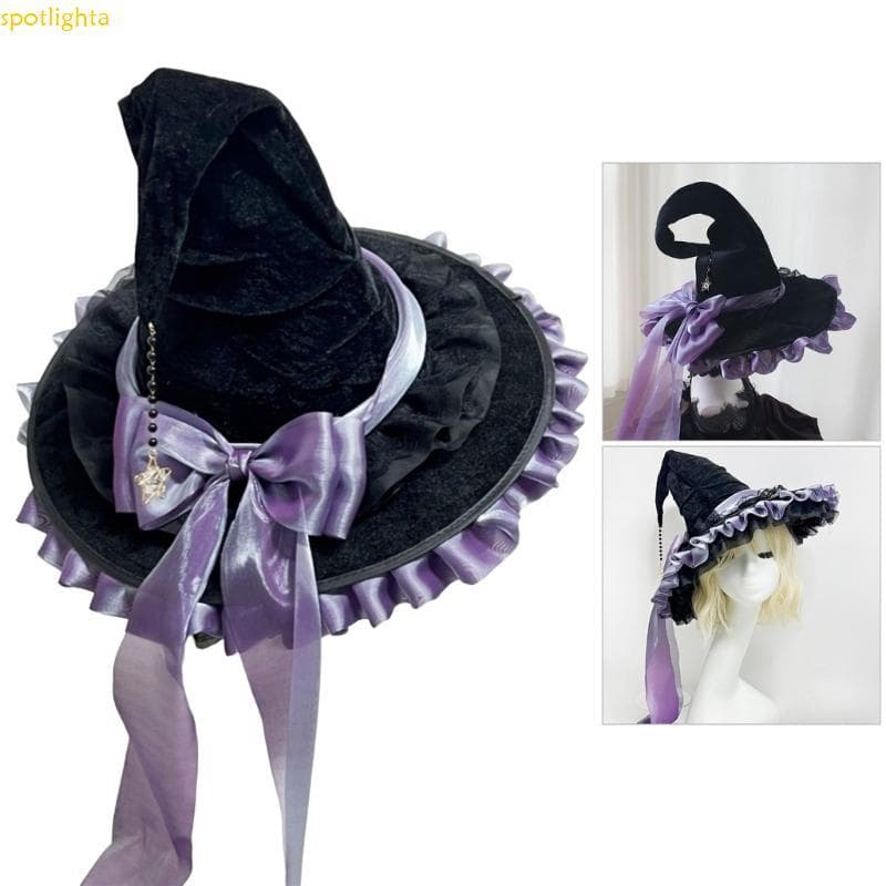 spotlighta Chapéu Preta Feiticeiro Para Acessórios Fantasia Cosplay Halloween