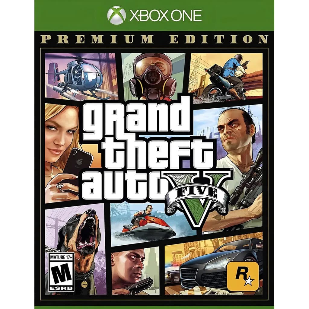 Jogo Xbox One GTA V Edição Premium - Campanha Completa + GTA Online | Mídia Física Lacrada Oficial Rockstar Games