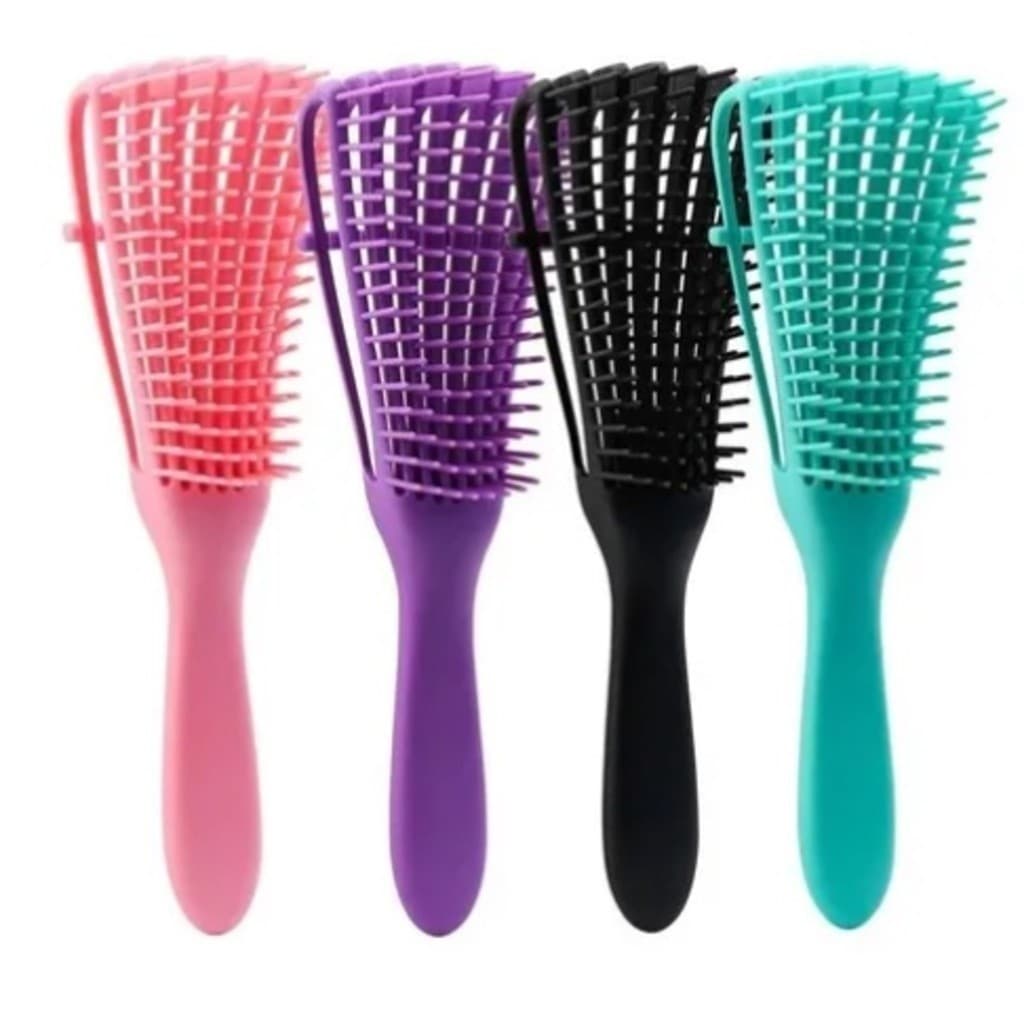 Escova Polvo Para Todo Cabelo Cachos Pente