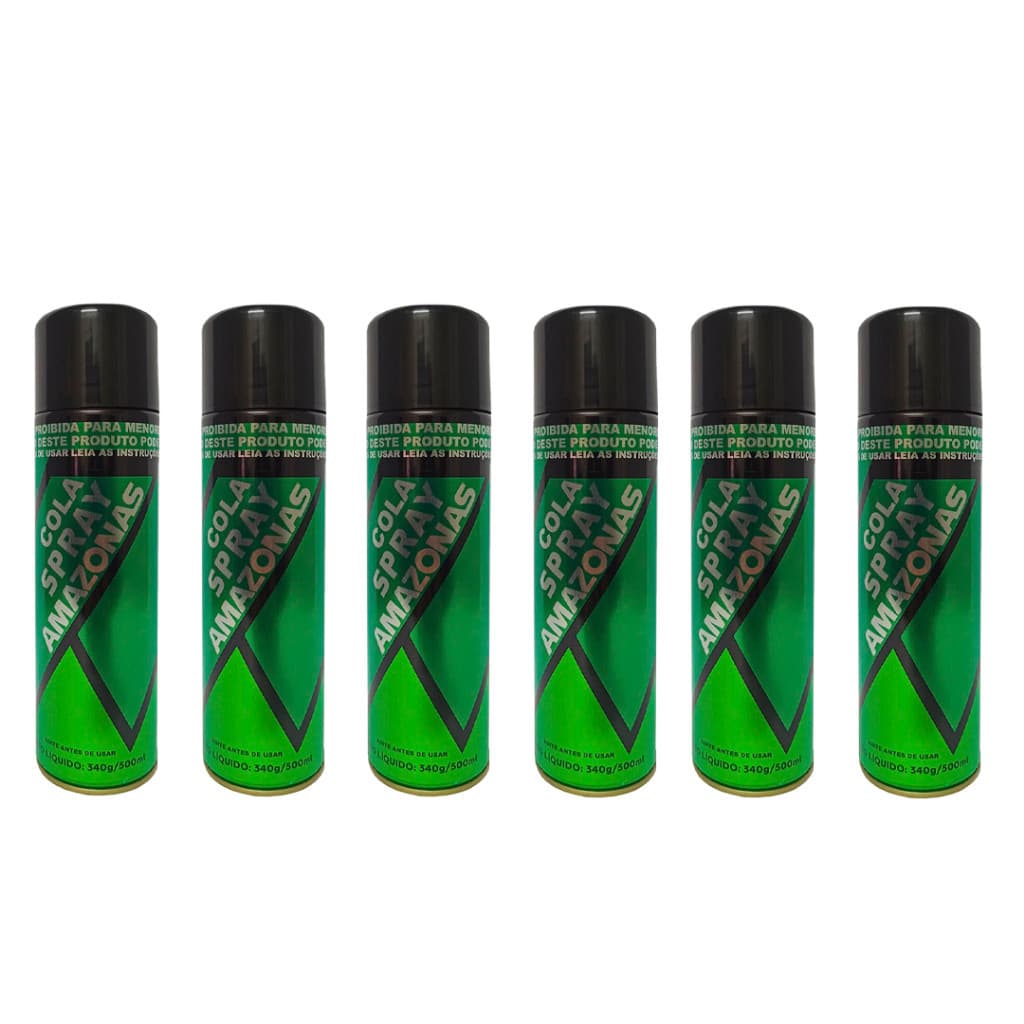 Cola de Contato spray 340g Amazonas 6 Unidades