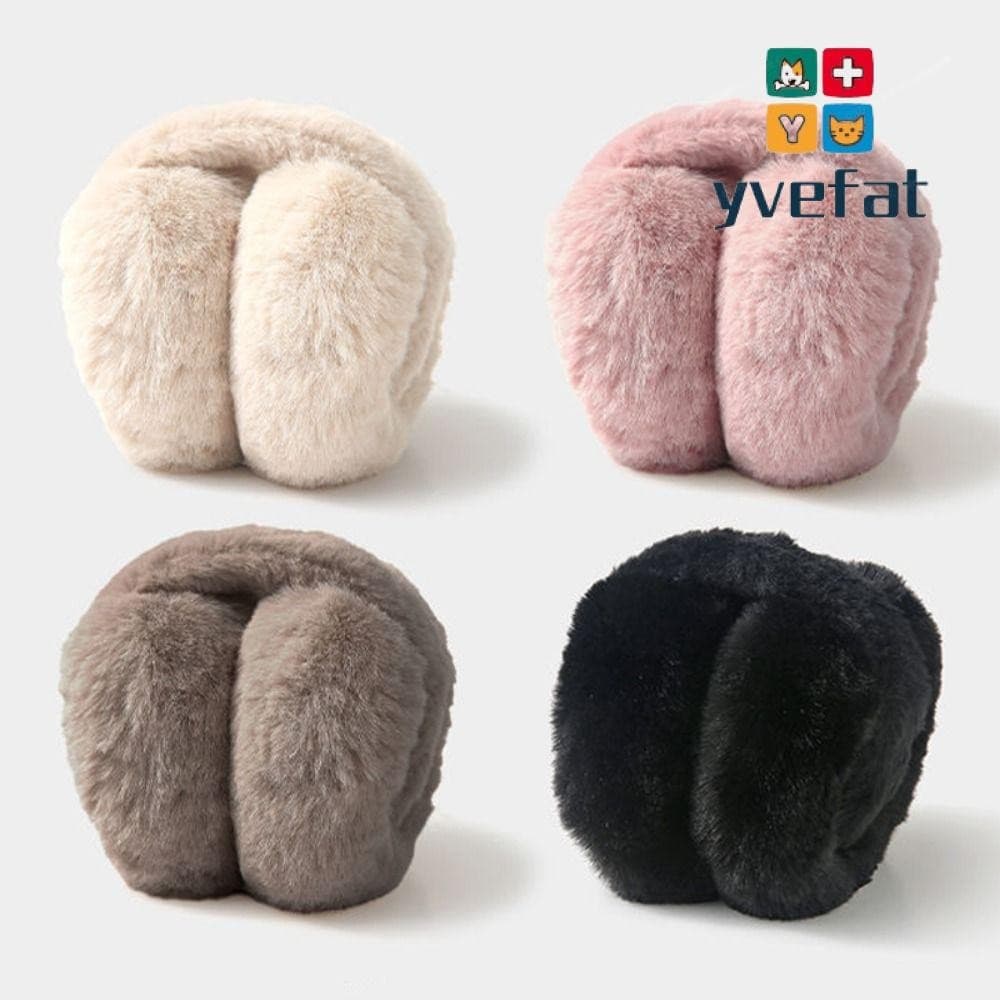 Protetores De Orelha De Pelúcia YVEFAT , Ouvido Dobráveis Macios De Proteção Contra Frio , Aquecedor Portátil Quente De