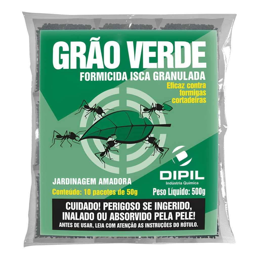 Gão Verde Formicida Contra Formigas Jardim Granulado 500grs