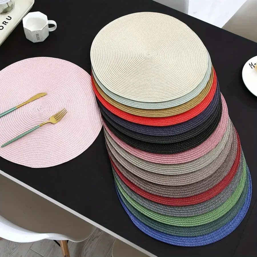 Jogo Americano Redondo para Mesa Posta – Decorativo, Silicone ou Polipropileno