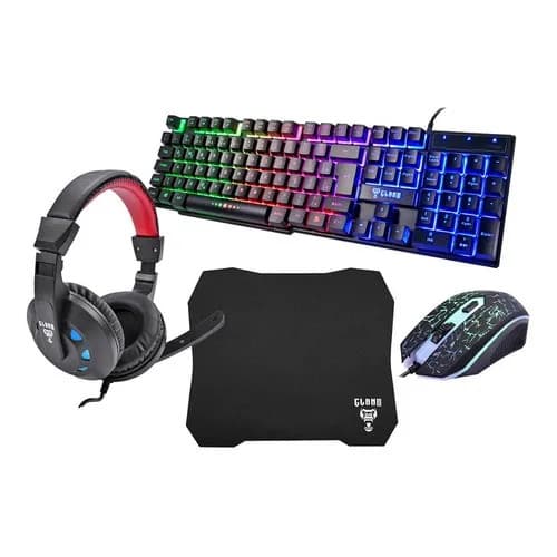 Combo Gamer Rgb Nightmare Mouse Teclado Headset Mouse Pad ABNT 2 Clanm