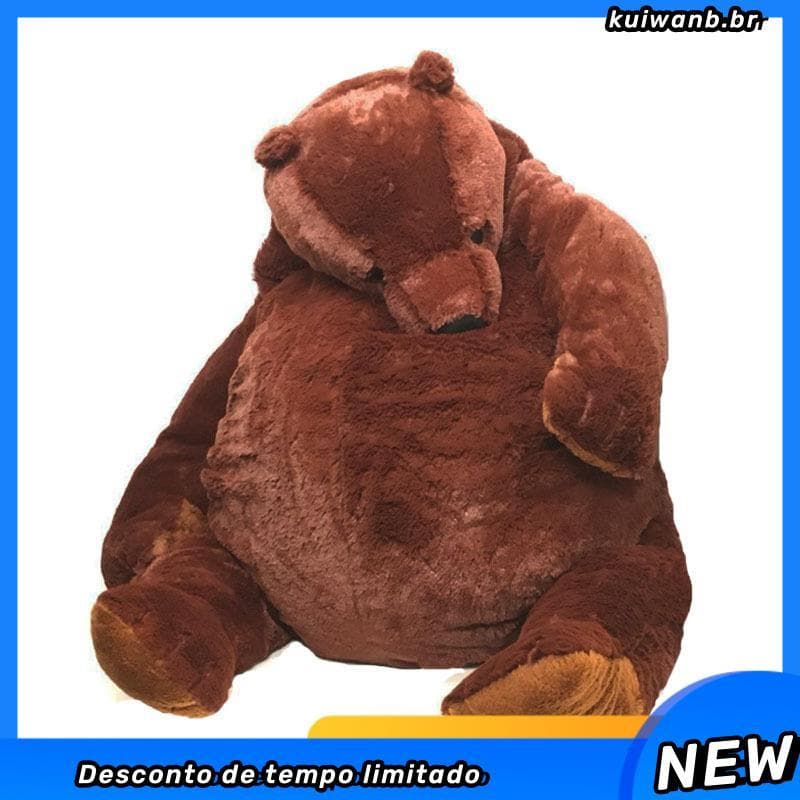 FUHUI Pelúcia De Urso Marrom Sono 40cm 60cm Aniversário