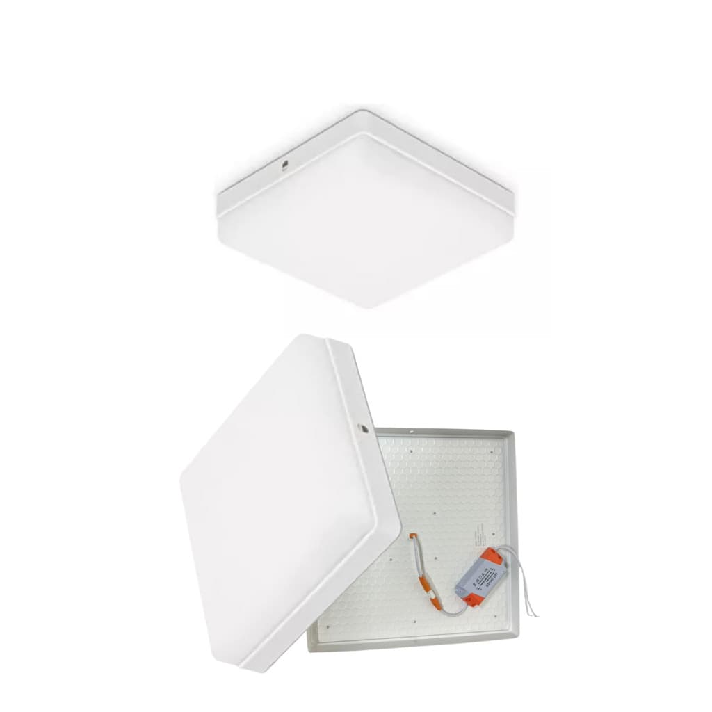 Plafon Led Borda Infinita 20W Sobrepor Quadrado 12x12cm 110v-220v Frio 6500k ou Neutro 4000k