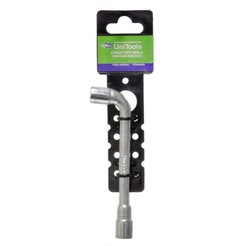 Chave L Biela 18mm Furo Passante Aço Carbono