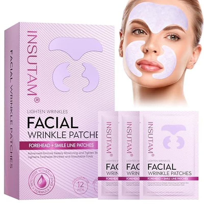 Insutam Adesivos Para Rugas Na Testa Antirrugas : Noturnos Faciais Levantar Linhas De Sorriso Mulheres (Rosa)