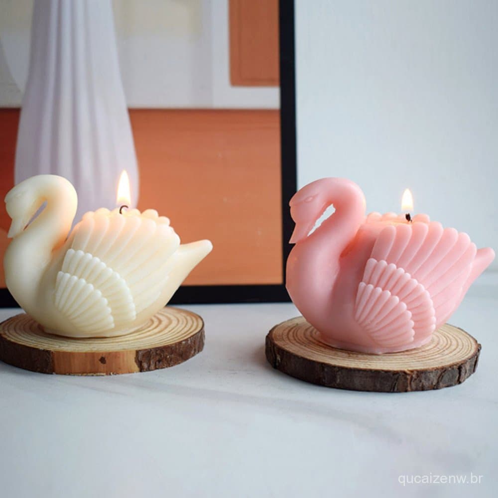 Molde De Cisne De Silicone Velas De Ganso Selvagem Resina De Sabonete Gesso Bolo De Chocolate