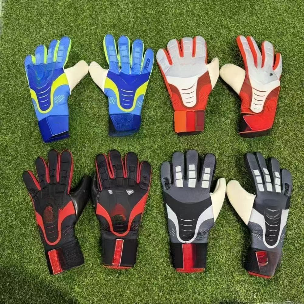 Novas luvas de goleiro de látex futebol adulto goleiro treinamento competição antiderrapante resistente ao desgaste dedo
