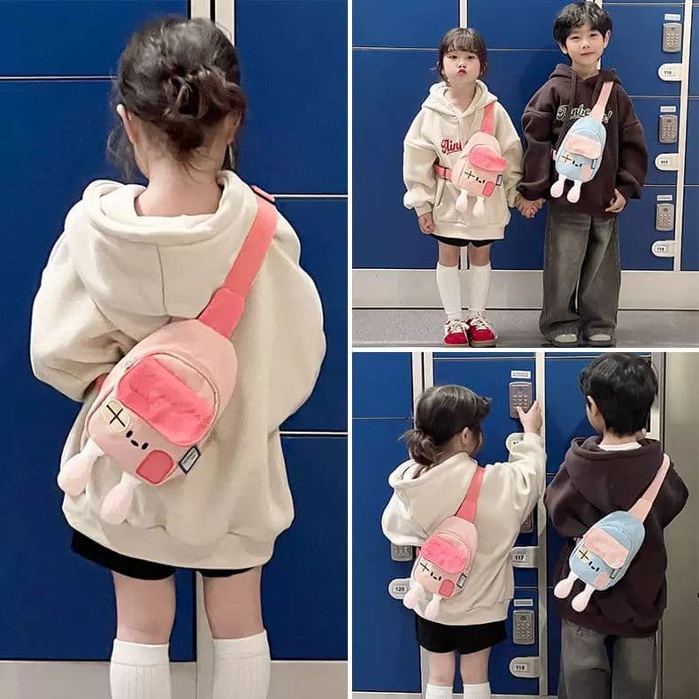 Sacos infantis 2025 verão novo estilo bonito engraçado menina saco do mensageiro dos desenhos animados Outing luz menino