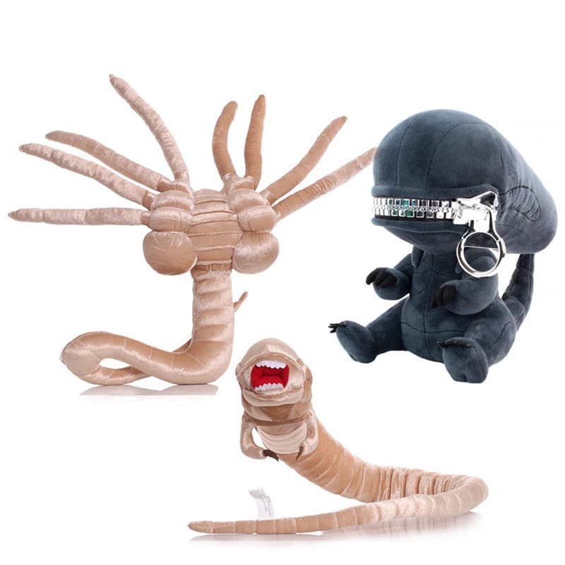 Novo Brinquedo de Pelúcia Alienígena Xenomorfo de Desenho Animado, Boneco Facehugger Macio de 50cm, Pelúcia Chestburster