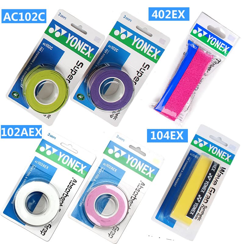 Yonex YY Net raquete de Badminton quilha toalha mão borracha suor-absorvente cinto AC102C três pacote 402C