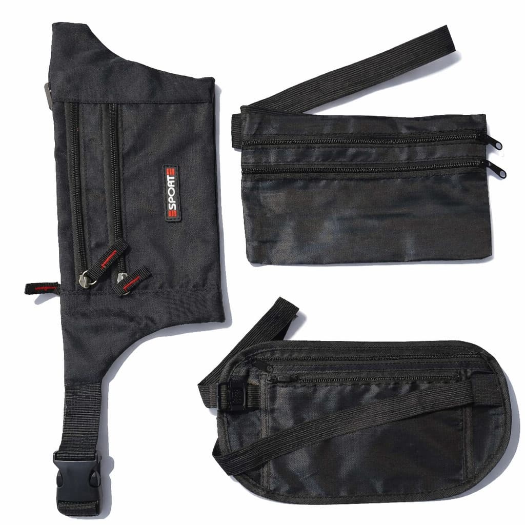 Pochete Cartucheira Invisível Masculina Feminina Slim Antifurto Porta Celular Dinheiro Passaporte Nylon Corrida Viagem