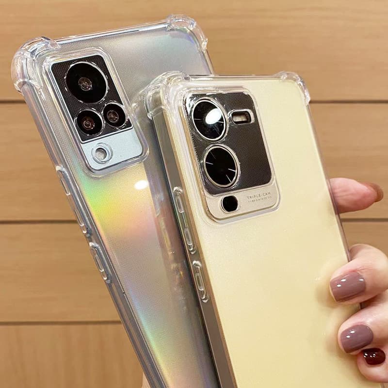 Capa de telefone VIVO Y77 com tudo incluído T2X capa protetora S15 capa de borracha transparente S12 macia IQOO NEO