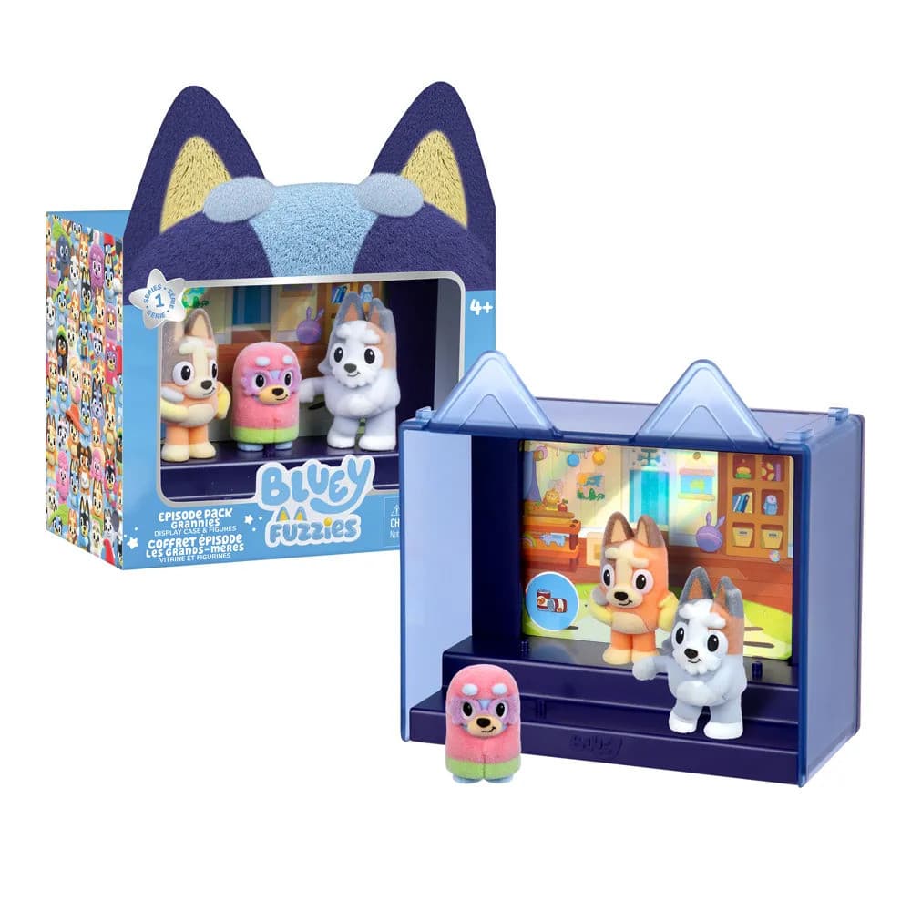 Candide Kit 3 Bonecos Colecionáveis Bluey Fuzzies