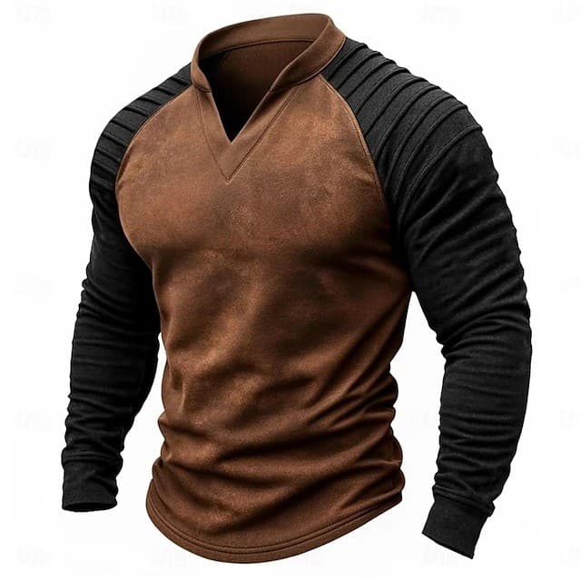 Cross-Border tamanho europeu manga Raglan masculina manga comprida costura camiseta masculina comércio exterior Casual m
