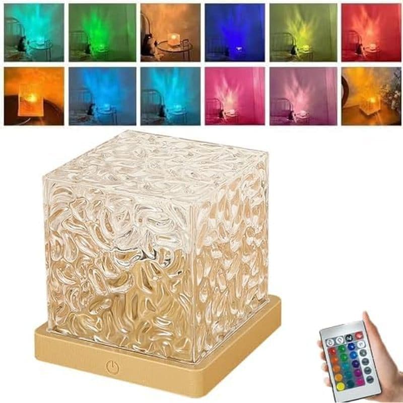 Luzes Mágicas Do Norte Para O Seu Quarto-Projetor De Luz Noturna Aurora , Cubo Mágico De Com Lâmpada Giratória Gradual O