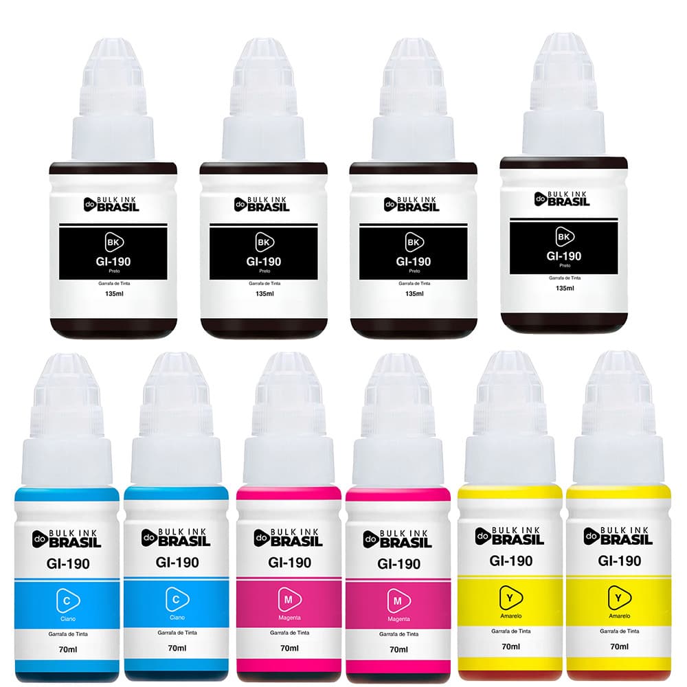 Kit 10 Tintas Para G3110 G4110 G3100 G2110 G1110 Compatível Canon