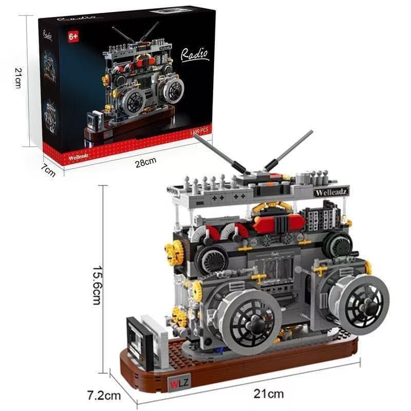 1199 PCS Nova Coleção de Produtos Série de Câmera Retro Montado Bloco de Construção Brinquedo Rádio Brinquedo Presente