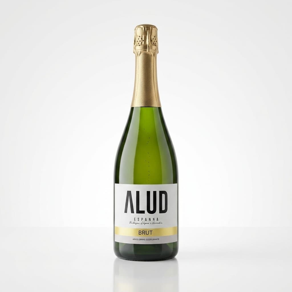 Espumante Espanhol Alud Brut 750ml Seco Frutos Do Mar Queijos Aperitivos Metodo Tradicional Fino