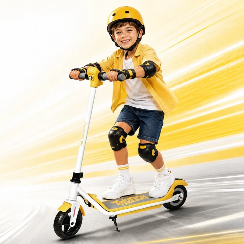 Patinete Infantil Elétrico 2 Rodas Q1 LED LCD Bluetooth 24V 2.5Ah Freio Eletrônico