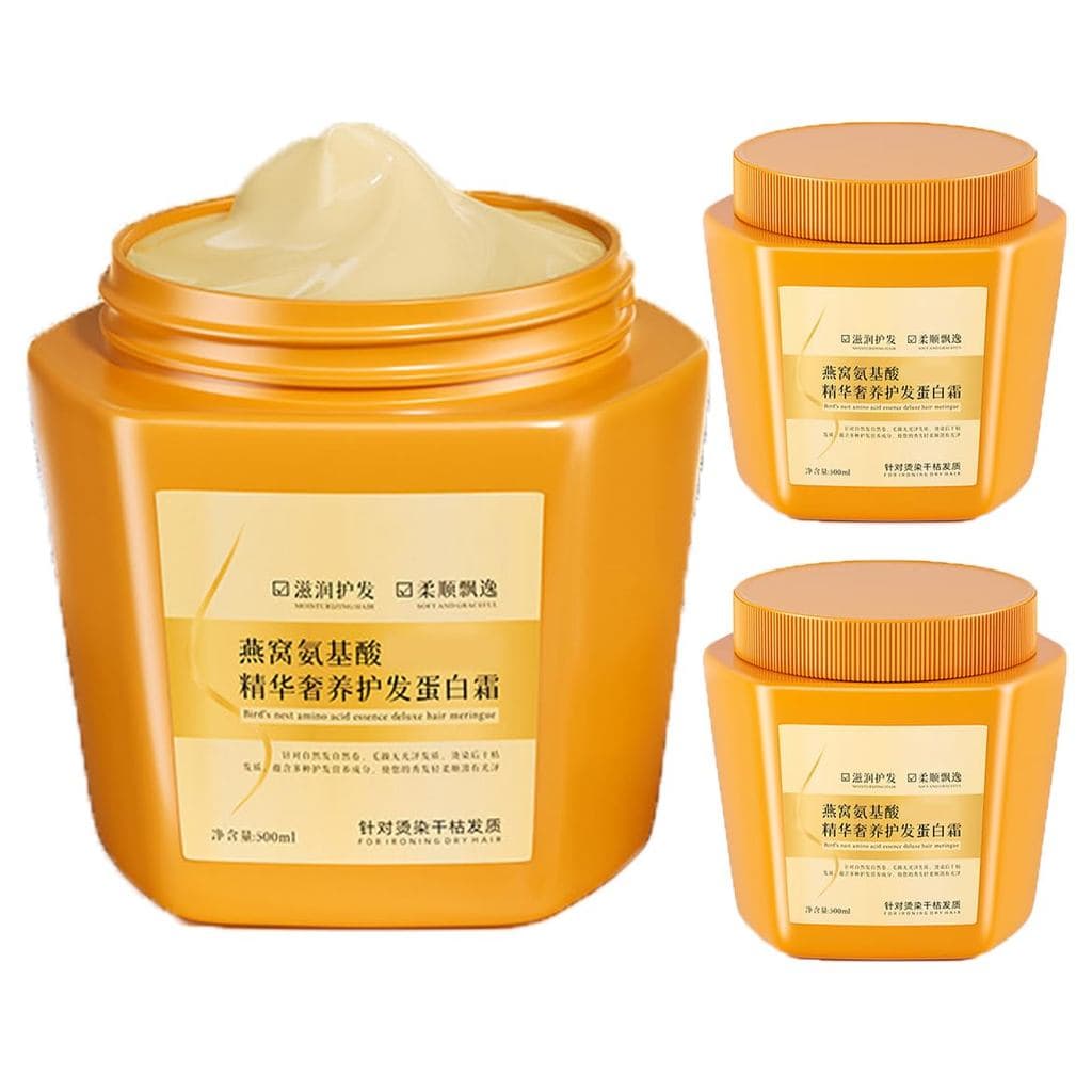 XIRUJNFD Essência de Aminoácidos, Creme de Proteína Luxuoso e Nutritivo para Cuidado Capilar, 500ml Condicionador Hidrat