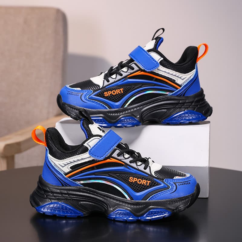 Meninos sapatos 2024 primavera outono novo estilo de couro à prova dwaterproof água sapatos esportivos das crianças médi