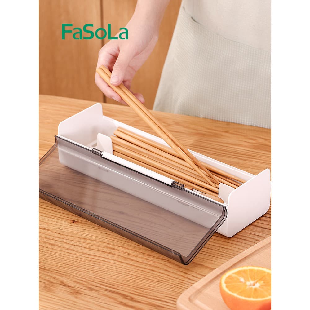Gaiola para pauzinhos com tampa, prateleira Anti-poeira, pauzinhos domésticos, cesta, calças, tubo, pauzinhos de cozinha