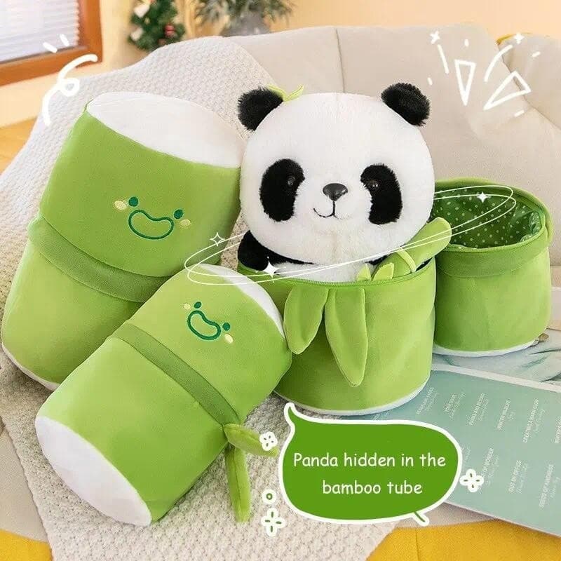 Brinquedo de Pelúcia Panda de Bambu, Boneca de Simulação Macia, Presente de Aniversário