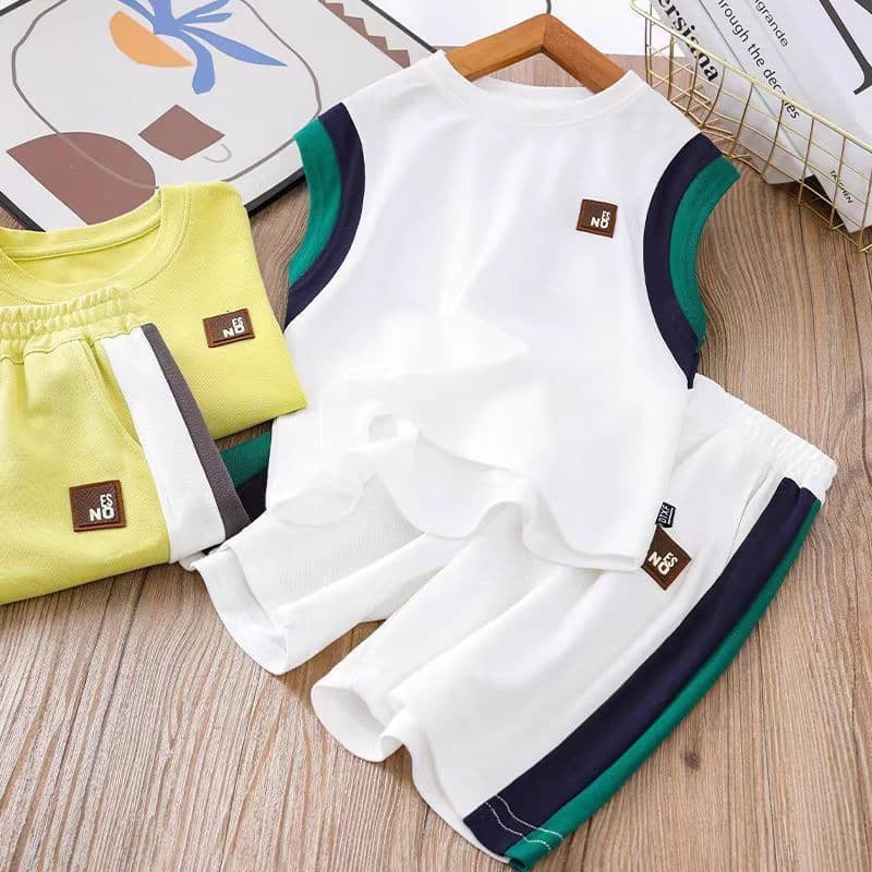 Roupas infantis meninos roupas ternos e ternos estilo verão 2026 novo estilo versão coreana colete Casual roupas esporti