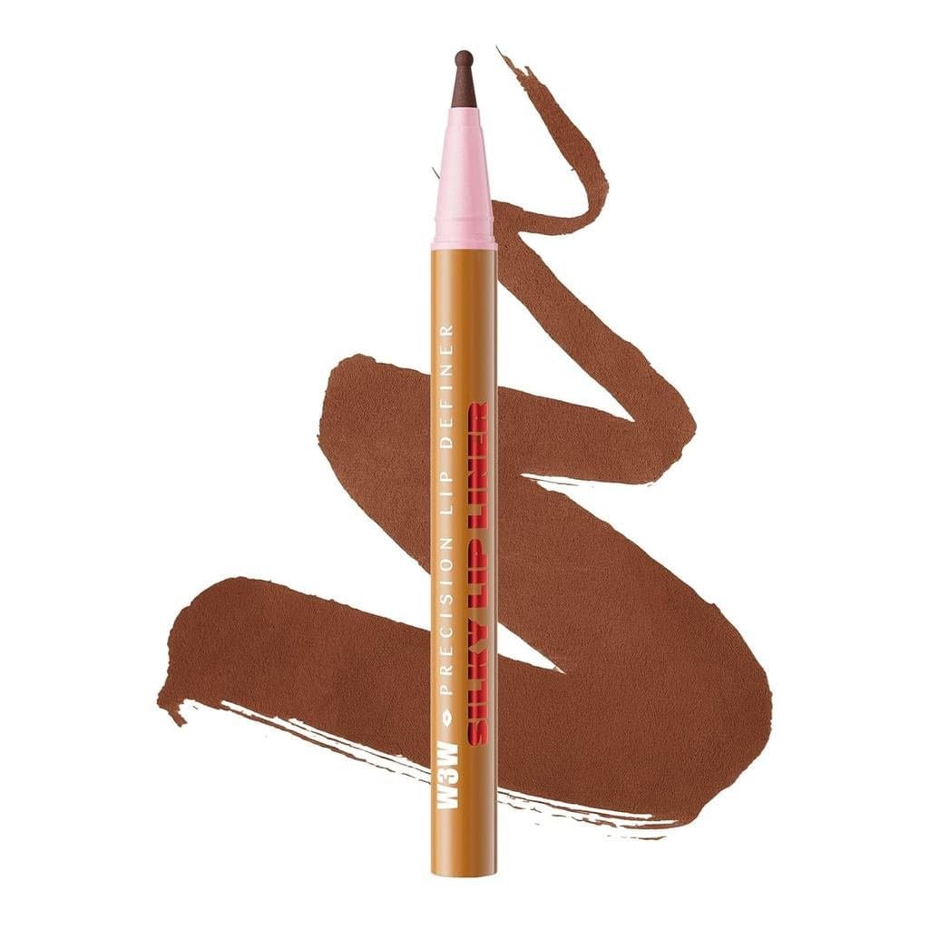 Lápis delineador labial W3W, lápis delineador labial marrom escuro, delineador labial profissional para maquiagem, textu