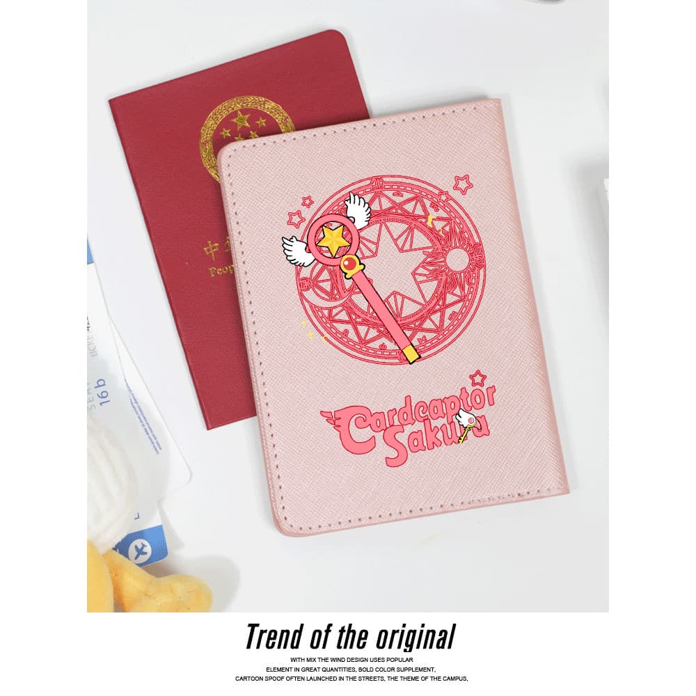 Cartão mágico menina sakura variedade sakura mercadoria documento titular do cartão saco de armazenamento titular do pas