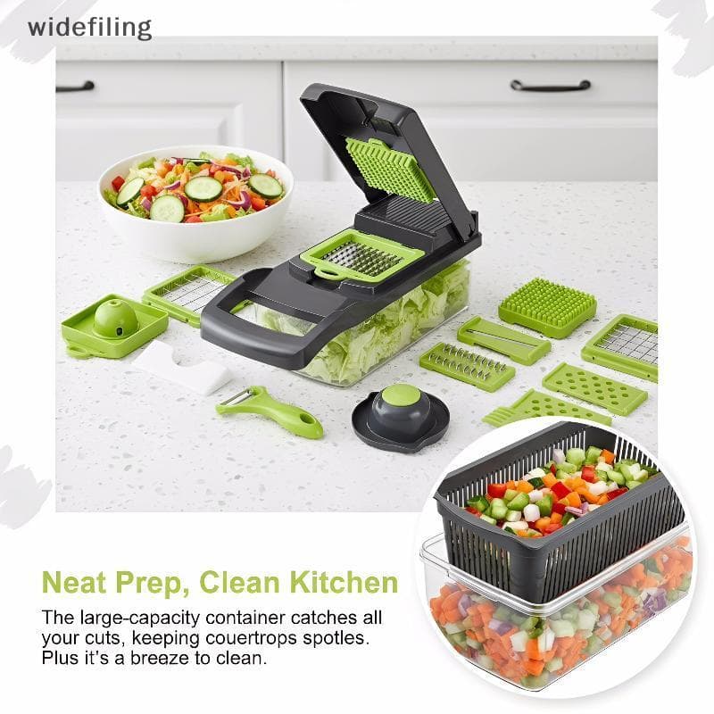 16 Em 1 Multifuncional Mandolina Vegetal Chopper Lidar Com Ralador Slicer Dicer Conjunto De Corte De Cozinha Separador D