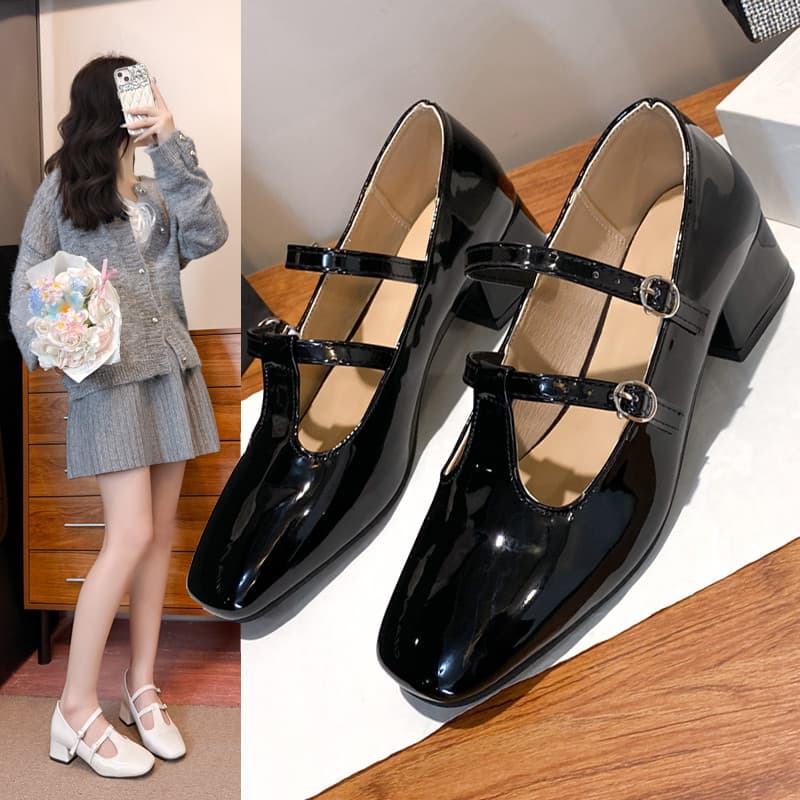 Saia combinando com alça de uma linha, sapatos únicos elegantes, femininos, vento noturno, sapatos suaves, primavera, al