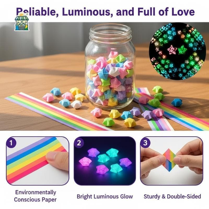 210/540 Peças Origami Luy Estrela Fitas Cores Tiras Kit Dobrável De Papel Desejo Decoração Desejando Para Crianças (Cor